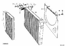 RADIATOR/FRAME diagram for BMW 5 Series E12 530i