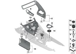 MOUNTING PARTS, CENTER CONSOLE diagram for BMW i8 I12 i8