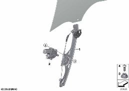 DOOR WINDOW LIFTING MECHANISM FRONT