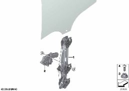 DOOR WINDOW LIFTING MECHANISM REAR