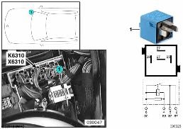 Relais DME 1 K6310 diagram for BMW 7 Series E38 750iLS