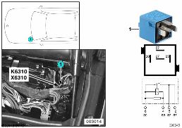 Relais DME 1 K6310 diagram for BMW 7 Series E38 750iLS