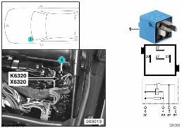 Relais DME 2 K6320 diagram for BMW 7 Series E38 750iLS
