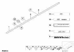 EXTERIOR TRIM / GRILL diagram for BMW 3 Series E36 323i