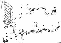 ระบบระบายความร้อนน้ำมันเกียร์ diagram for BMW 5 Series E12 528