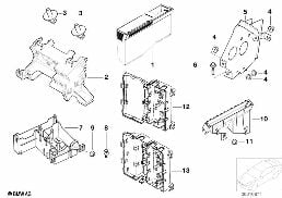 Support app.de cde de carross.et modules diagram for BMW 5 Series E39 525td