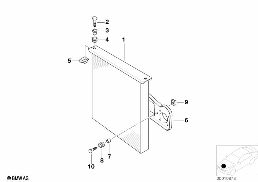 AIR CONDIT.CONDENSER AND MOUNTING PARTS diagram for BMW 3 Series E36 316i 1.6