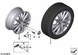 BMW LA WHEEL Y-SPOKE 489 - 17'' diagram for BMW 2 Series F45 Active Tourer LCI 225i