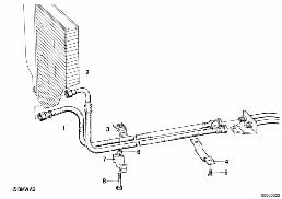 TRANSMISSION OIL COOLING diagram for BMW 5 Series E12 530i