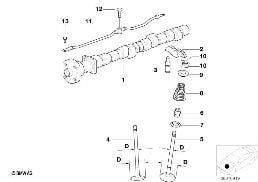 VALVE TIMING GEAR - CAM SHAFT diagram for BMW 3 Series E46 318i