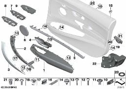 SURFACE-MOUNTED PARTS, DOOR PANEL, FRONT diagram for BMW 3 Series F34 GT 335iX