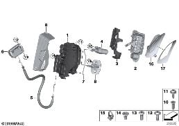LOCKING SYSTEM, DOOR, FRONT diagram for BMW i8 I12 i8