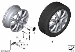 MINI LA WHEEL RACE SPOKE 498 - 17''