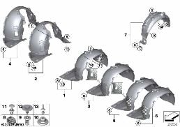 WHEELARCH TRIM diagram for BMW 2 Series F45 Active Tourer LCI 216d
