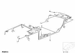 Główna wiązka przewodów diagram for BMW 5 Series E39 520d