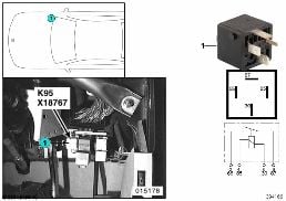 RELAY FOR VALVE CONTROL K95 diagram for BMW 5 Series E39 530i