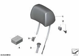 SEAT, FRONT, HEAD RESTRAINT diagram for BMW 6 Series F12 640i