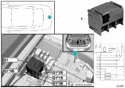 Relais scheiding Q1 diagram for BMW 6 Series F13 650iX 4.4