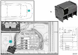 Relä frånskiljning Q1 diagram for BMW 5 Series F11 535iX