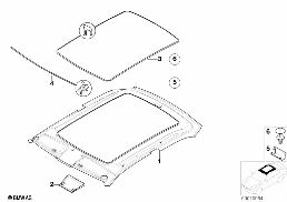 Dachhimmel / Haltegriff diagram for BMW 3 Series E36 318ti