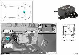 Ρελέ αποσύνδεσης Hybrid K14 diagram for BMW 5 Series F10 LCI Hybrid 5