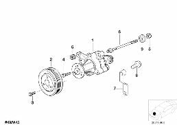 パワー ステアリング ポンプ diagram for BMW 7 Series E38 735i