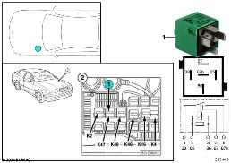 RELAY, FRONT FOG LAMP K47 diagram for BMW 3 Series E36 325i