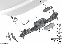 TAILGATE CLOSING SYSTEM diagram for BMW 4 Series F33 LCI 435dX