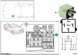 RELAY FOR FUEL PRE-SUPPLY PUMP K2081 diagram for BMW 3 Series E36 325tds