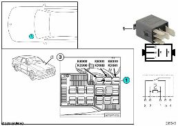 RELAY, ALTERNATOR SWITCH-OFF K2200 diagram for BMW 3 Series E36 318tds
