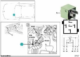 LOAD-SHEDDING RELAY FOR TERMINAL 15 K9 diagram for BMW 3 Series E36 325i