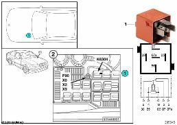 SECONDARY AIR INJECTION PUMP RELAY K6304 diagram for BMW 3 Series E36 325i