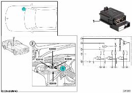 RELAY FOR GLOW PLUG K2000 diagram for BMW 3 Series E36 325tds