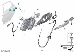 CLOSING SYSTEM, DOOR, REAR