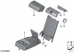 REAR SEAT CENTER ARMREST diagram for BMW X6 F16 35iX