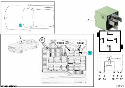 RELAY, FUEL PRE-SUPPLY PUMP K2081 diagram for BMW 3 Series E36 318tds