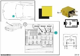RELAY FOR OXYGEN SENSOR K6309 diagram for BMW 3 Series E36 325i