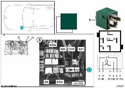 RELAY, AUXILIARY FAN, STAGE 2 K22 diagram for BMW Z3 E36 1.9
