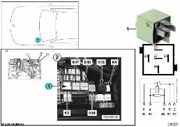 RELAY FOR AIR HORN K2 diagram for BMW Z3 E36 1.9