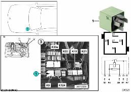 LOAD-SHEDDING RELAY FOR TERMINAL 15 K9 diagram for BMW Z3 E36 1.9