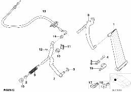 ACCELERATOR PEDAL/BOWDEN CABLE LHD diagram for BMW 3 Series E36 328i