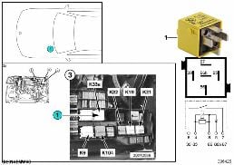 RELAY, AIR CONDITIONER, MOTRONIC K33A diagram for BMW Z3 E36 M