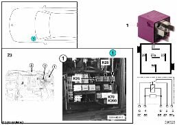 RELAY, LIGHTING, SCANDANAVIA K200 diagram for BMW Z3 E36 1.9
