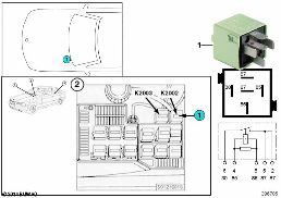 RELAY, FUEL PRE-SUPPLY PUMP K2002 diagram for BMW 3 Series E36 325tds