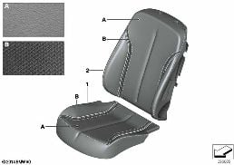 Indiv.bekleding, basisstoel, voor diagram for BMW 4 Series F33 430i