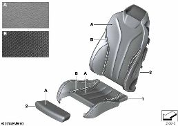 Individual bekleding sportstoel voor diagram for BMW 4 Series F33 430i