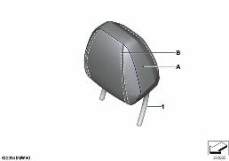 Ind. hoofdsteun sportstoel voor diagram for BMW 4 Series F33 430i