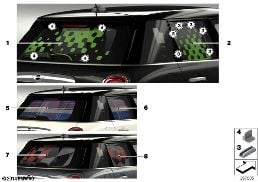 Osłona przeciwsłoneczna składana diagram for BMW MINI F55 Cooper
