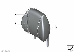 Individual-hoofdsteun leder achter diagram for BMW 4 Series F33 430i