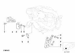 MOUNTING PARTS F INTAKE MANIFOLD SYSTEM diagram for BMW 3 Series E46 318i